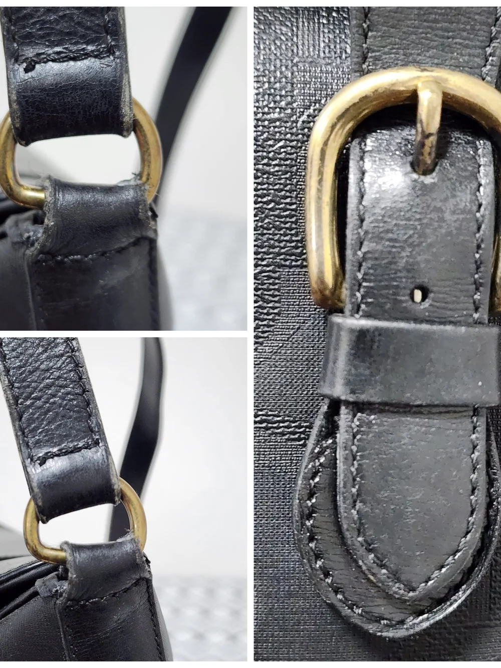 Christian Dior Embossed Trotter Leather Bucket Bag with Pochette